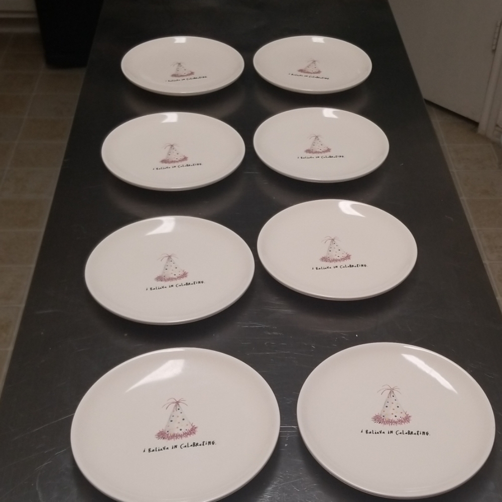 Rae Dunn small round plates (8)